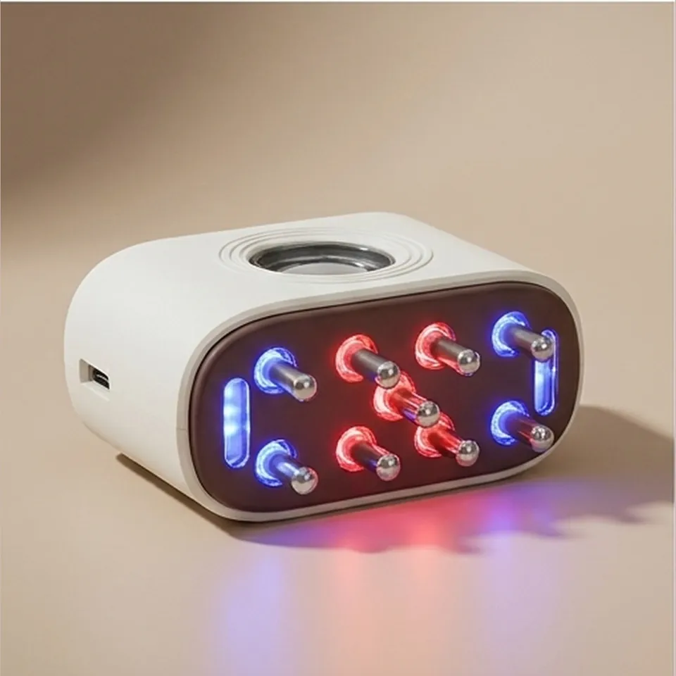 Scalp Renewal Light Device tilted to show the full node array